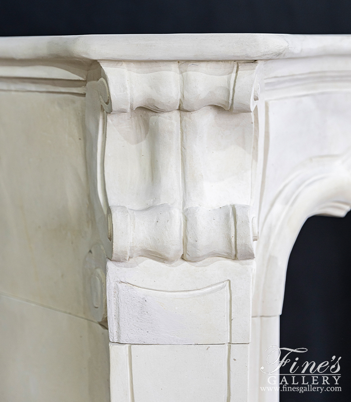 Marble Fireplaces  - French Themed Limestone Mantel - MFP-1916